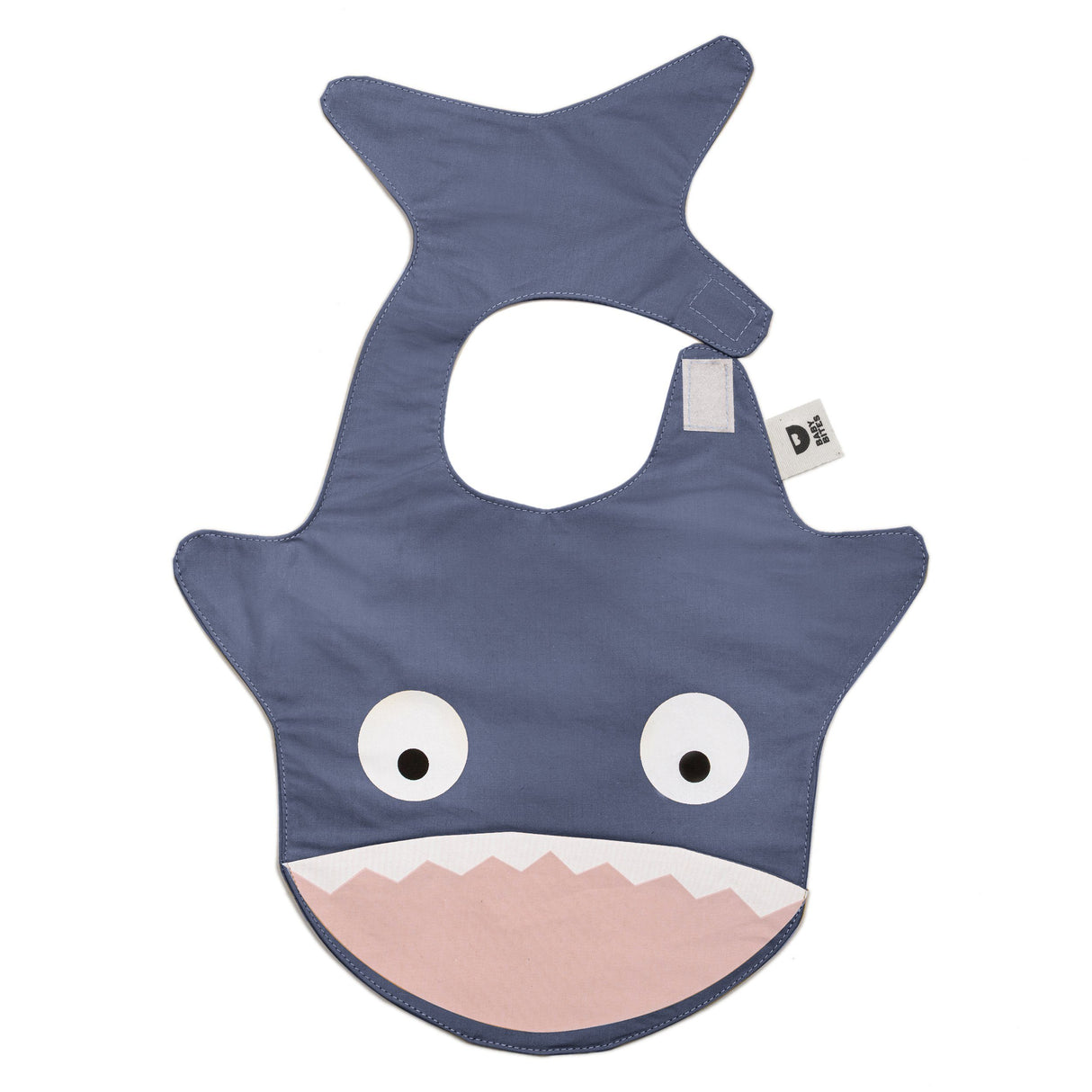 Bavaglino Impermeabile - Pesciolino Bavaglino Baby Bites Ardesia Blu