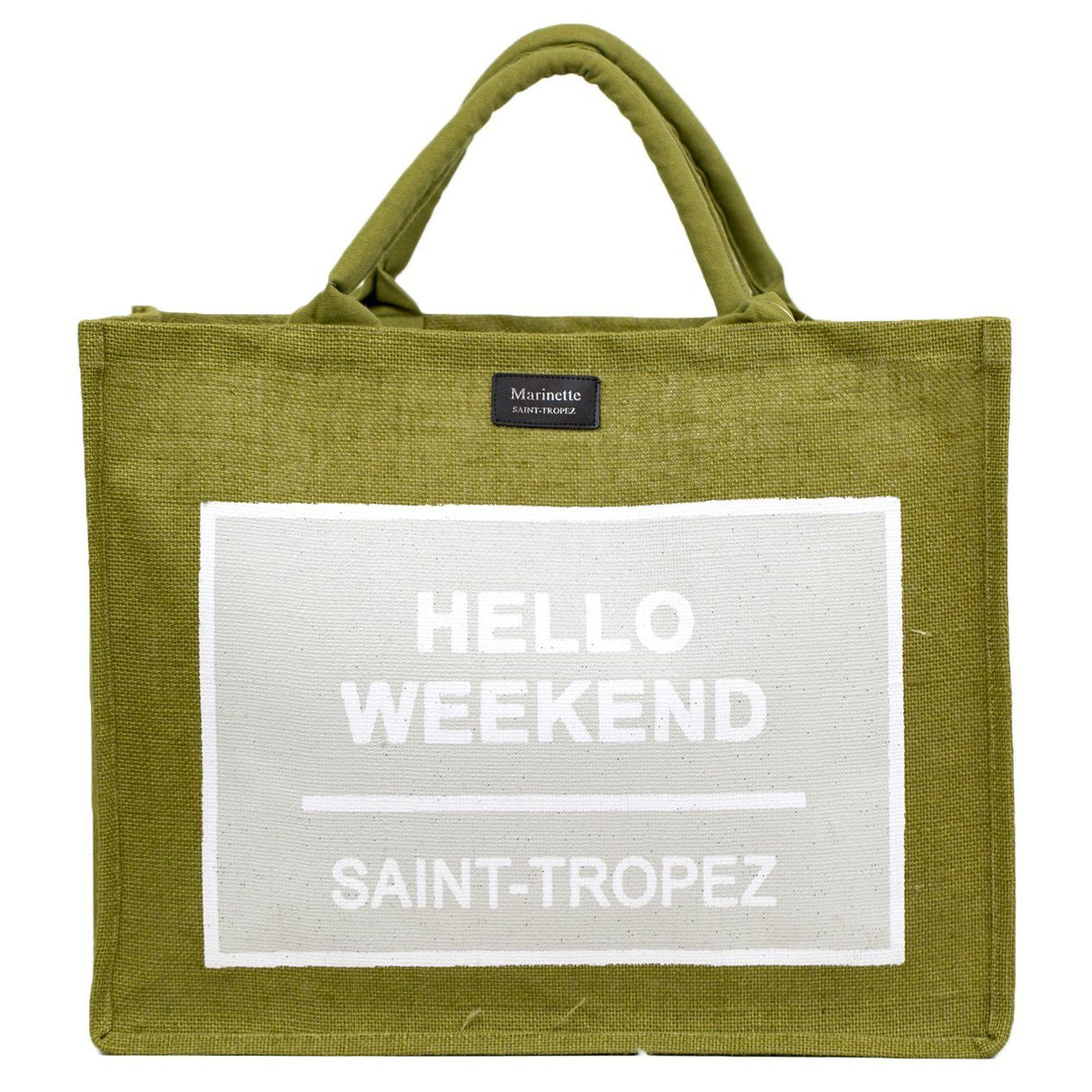 Borsa mare in Puro Cotone - Hello Borsa Mare Marinette Saint-Tropez Verde Oliva
