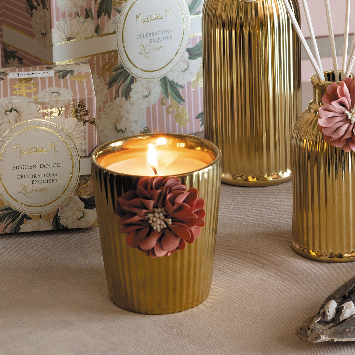 Mathilde M Set 3 Cere Profumate Fondenti – Fragranza Marquise, Note Legnose E Vanigliate Per Ambiente Sensuale