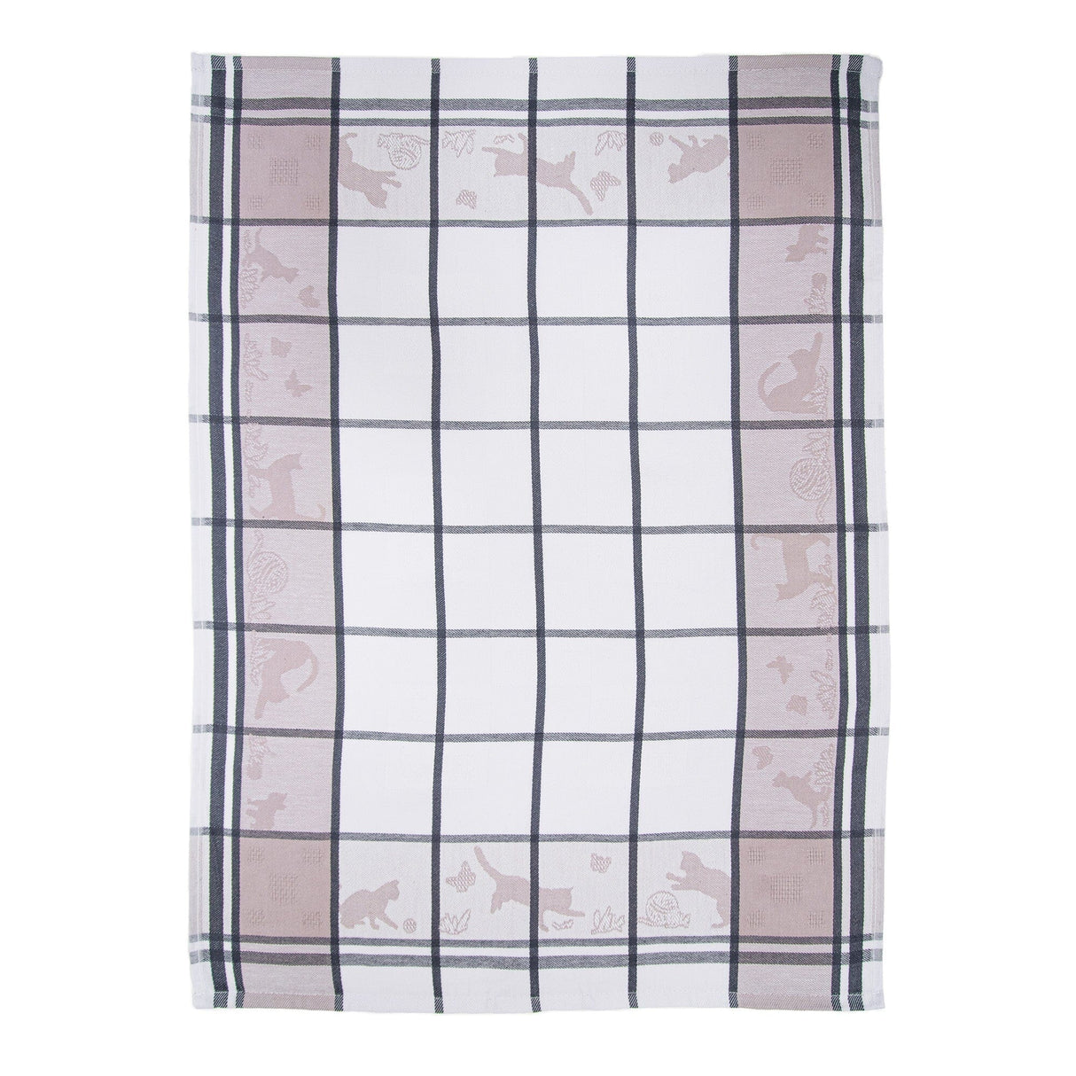 Canovaccio in Cotone Egiziano - Cats Canovaccio Daunex Tortora/Antracite