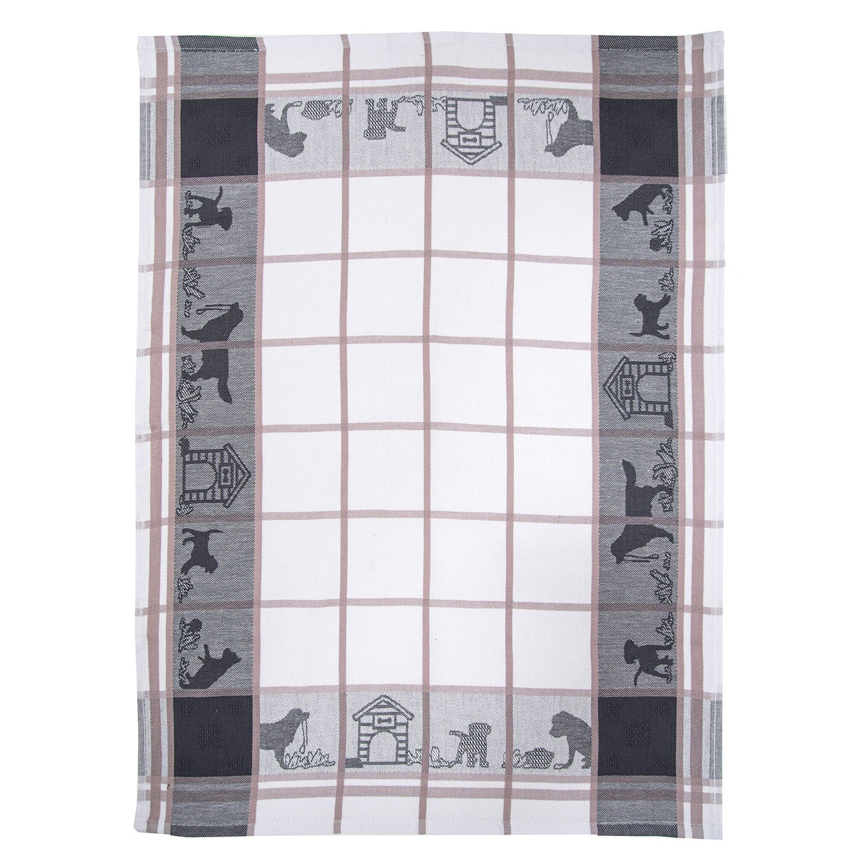 Canovaccio in Cotone Egiziano - Dogs Canovaccio Daunex Antracite/Tortora