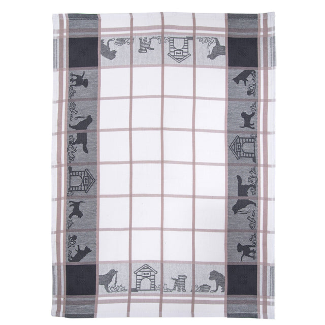 Canovaccio in Cotone Egiziano - Dogs Canovaccio Daunex Antracite/Tortora