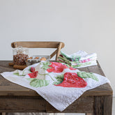 Canovaccio in Lino Stonewashed - Fragole Canovaccio Simple Day