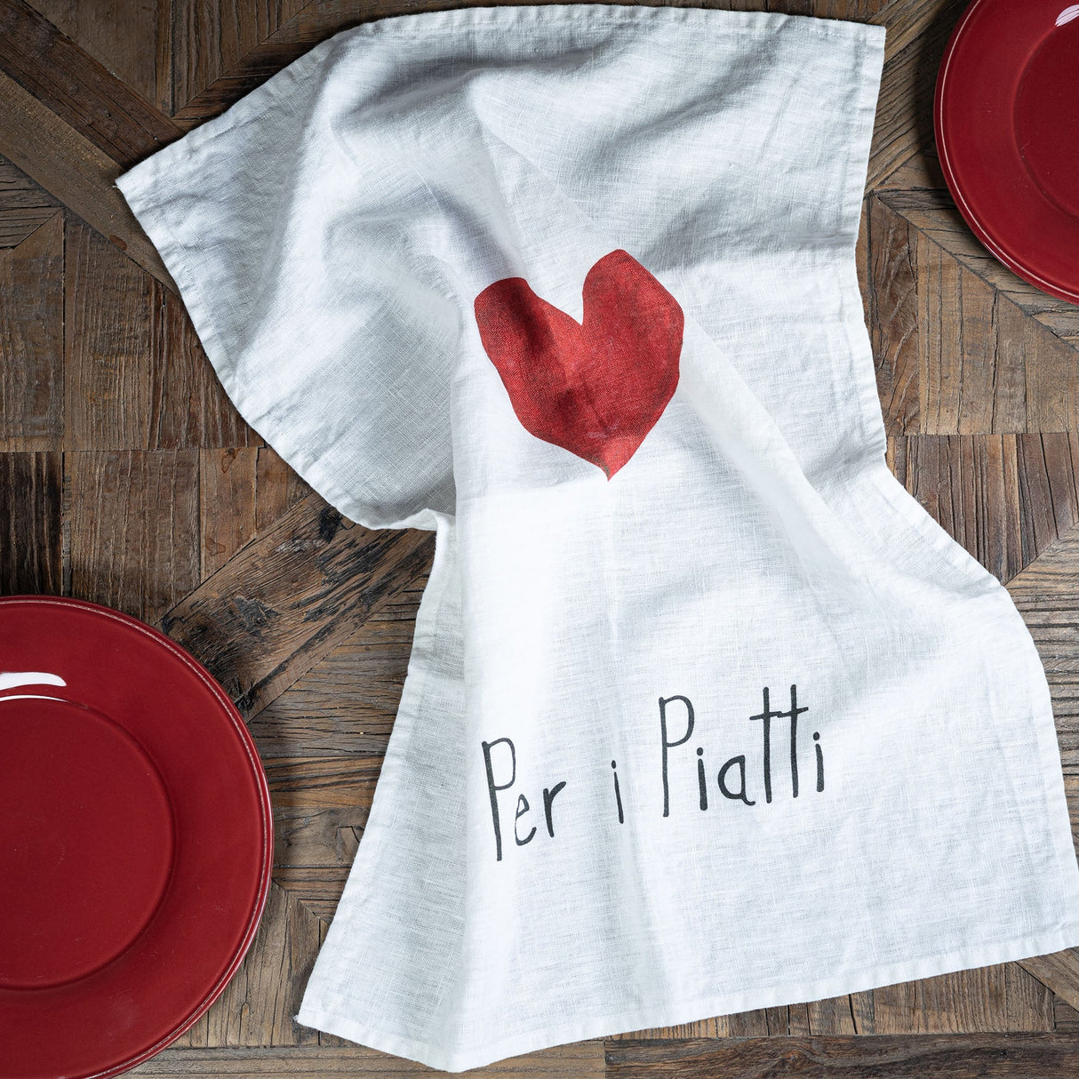 Canovaccio in Lino Stonewashed - Per i Piatti Canovaccio Simple Day