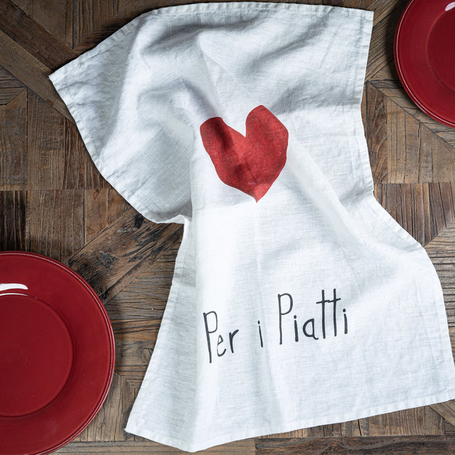 Canovaccio in Lino Stonewashed - Per i Piatti Canovaccio Simple Day