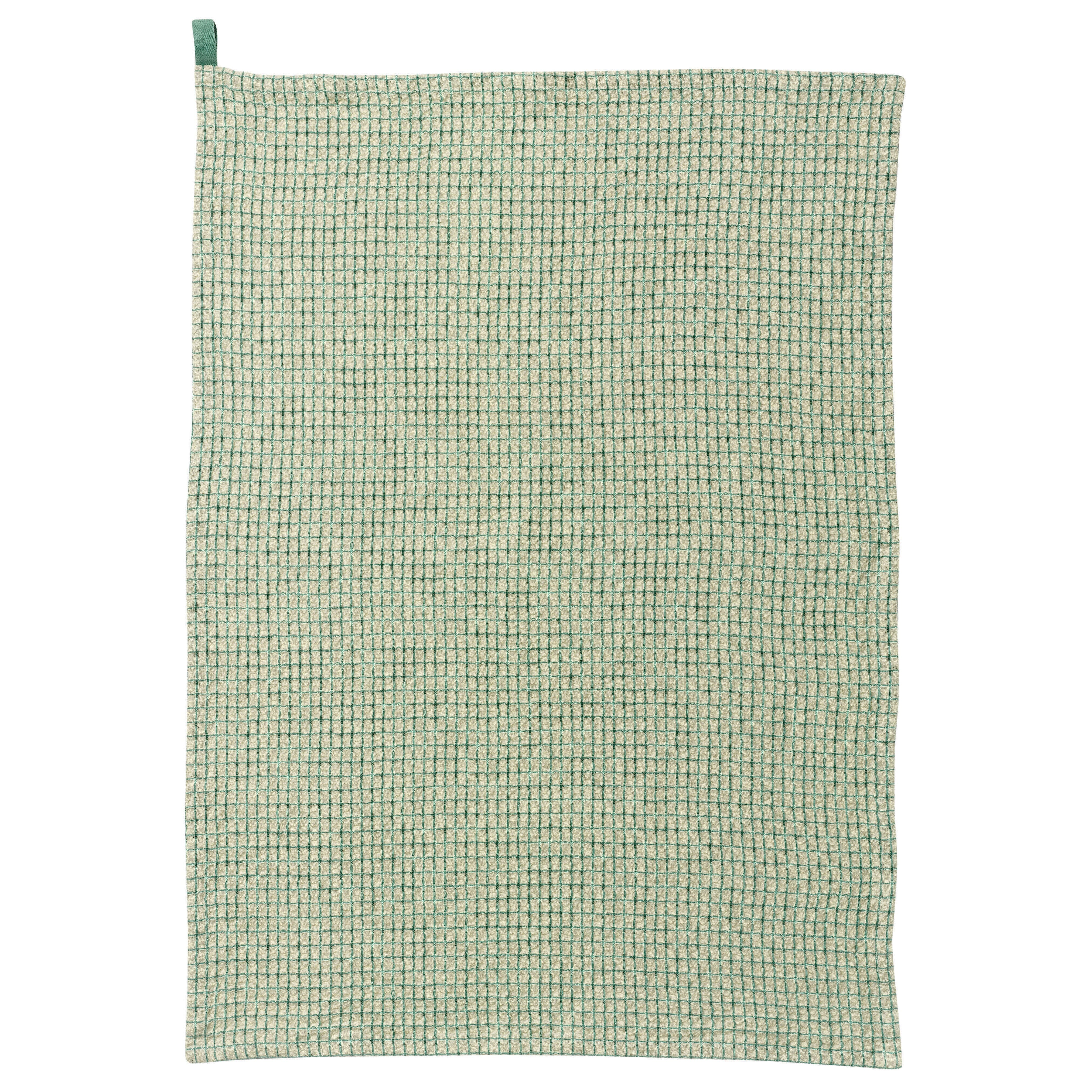 Canovaccio in Puro Cotone a Nido D'ape - Mumba Canovaccio Winkler Bianco/Menta