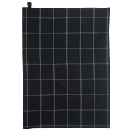 Canovaccio in Puro Cotone a Quadri - Doha canovaccio Winkler Nero