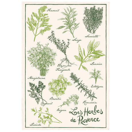 Canovaccio in Puro Cotone Fantasia Floreale - Les Herbes De Provence canovaccio Winkler Ecru 