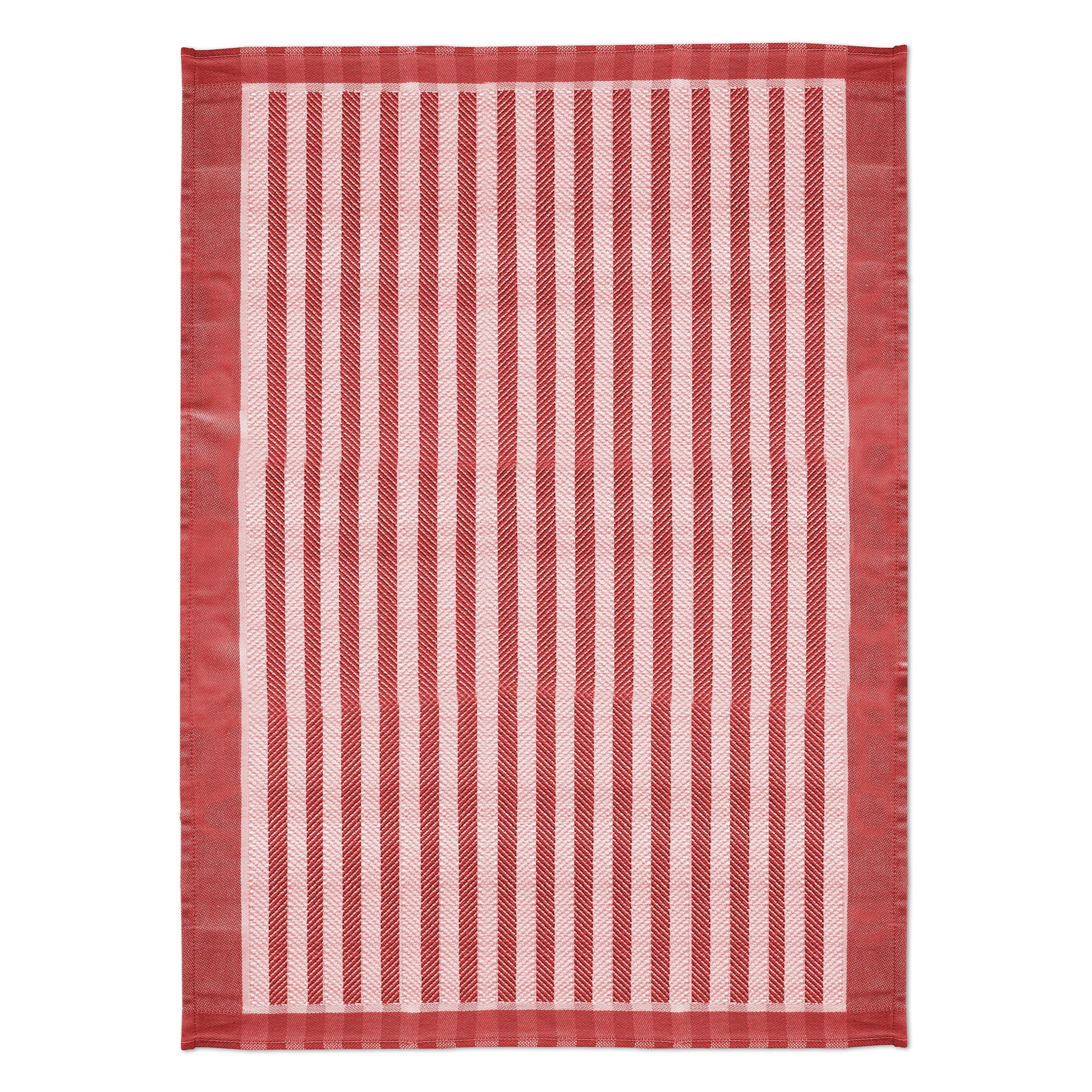 Canovaccio in Puro Cotone - Stripes Canovaccio Daunex Rosso