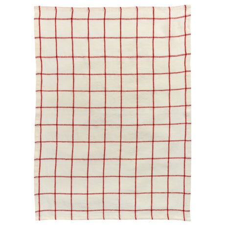 Canovaccio in Puro Lino a Quadretti - Karma canovaccio Winkler Bianco/Rosso Quadrato