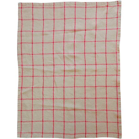 Canovaccio in Puro Lino a Quadretti - Karma canovaccio Winkler Naturale/Rosso Quadrato