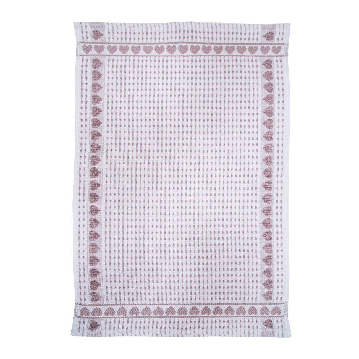 Canovaccio in Spugna di Cotone Egiziano - Cuoricini Canovaccio Daunex Tortora