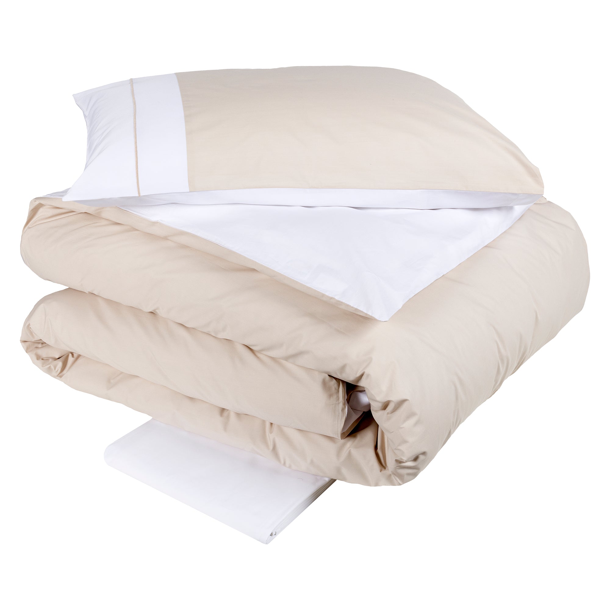 Completo Copripiumino in Percalle di Cotone Reversibile - Bicocca Copripiumino Fazzini Atelier Matrimoniale Torrone