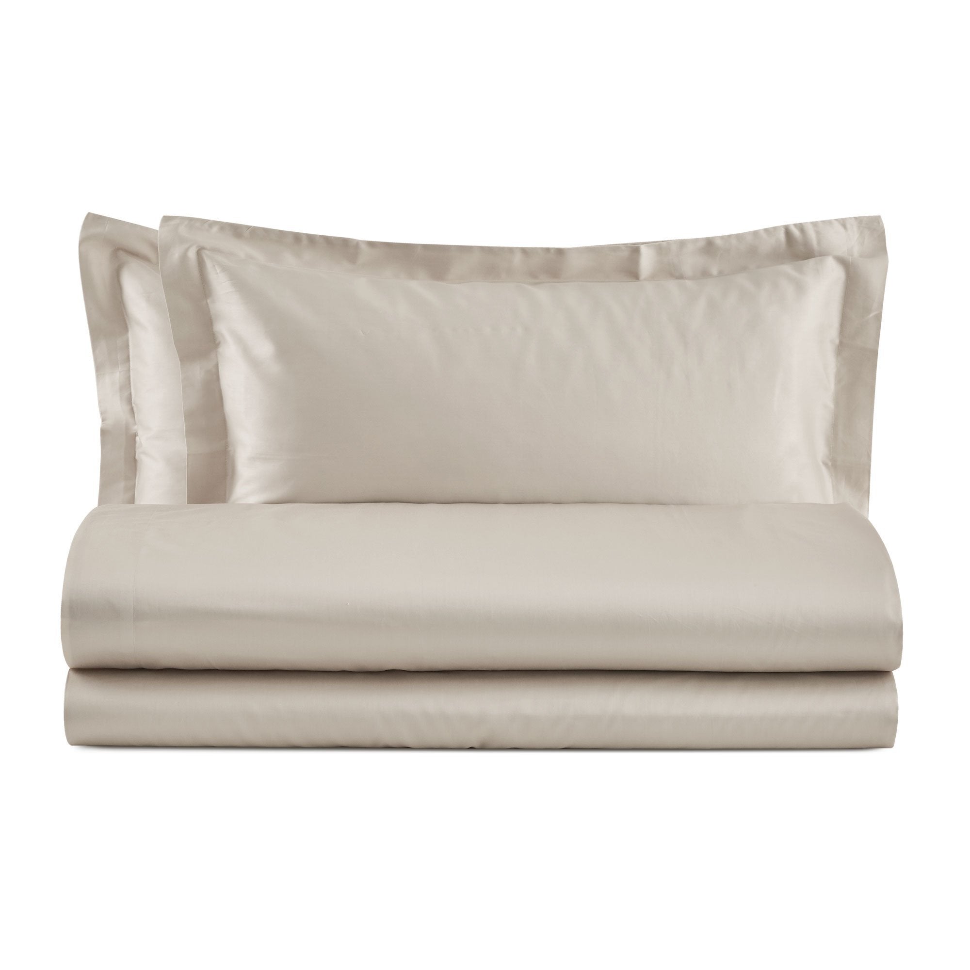 Completo Copripiumino in Raso 100% Cotone - Atene Copripiumino Lisola Matrimoniale Dolomia