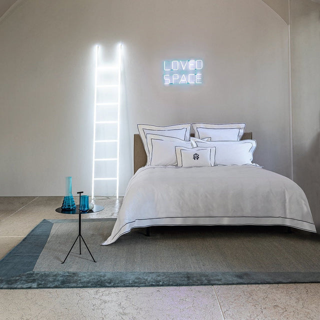 Completo Copripiumino in Raso di Cotone con Doppio Cordonetto - Isola Copripiumino Fazzini Atelier