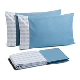 Completo Copripiumino in Cotone - Mia Jacquard Copripiumino Dea Acqua Marina
