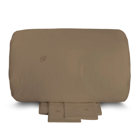 Completo Copripiumino in Raso di Cotone Tinta Unita - Lory Copripiumino Blumarine Matrimoniale Roccia