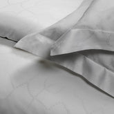 Completo Copripiumino in Raso di Puro Cotone 300TC Fantasia Jacquard - Le Perle Copripiumino Dea