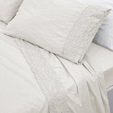 Completo Lenzuola 100% Puro Cotone Stone Washed - Bristol Lenzuola Creole Home Singolo Panna