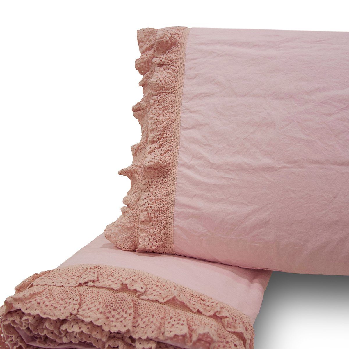 Completo Lenzuola 100% Puro Cotone - Taba Lenzuola Creole Home Singolo Malva