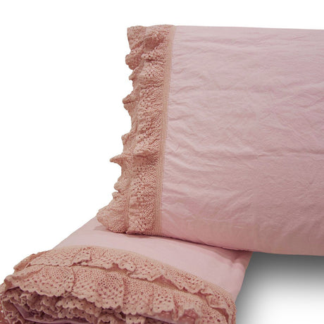 Completo Lenzuola 100% Puro Cotone - Taba Lenzuola Creole Home Singolo Malva