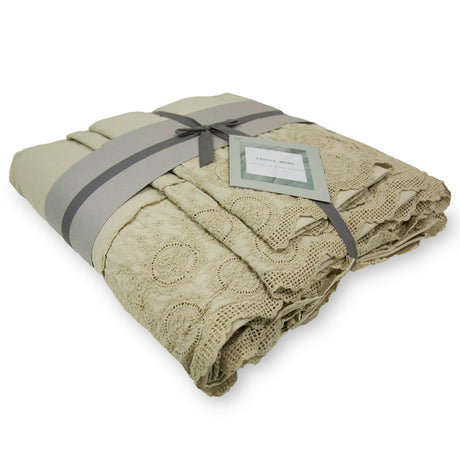 Completo Lenzuola 100% Puro Cotone Stone Washed - Betty Lenzuola Creole Home Singolo Sabbia