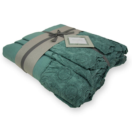 Completo Lenzuola 100% Puro Cotone Stone Washed - Betty Lenzuola Creole Home Singolo Verde