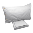 Completo Lenzuola di Cotone StoneWashed No Stiro - Daniel Lenzuola Lisola Singolo Bianco