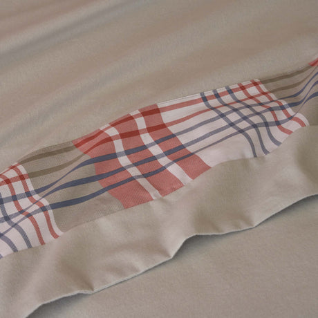 Completo Lenzuola in Flanella di Cotone con Balza in Raso - Edimburgo Lenzuola Flanella Lisola