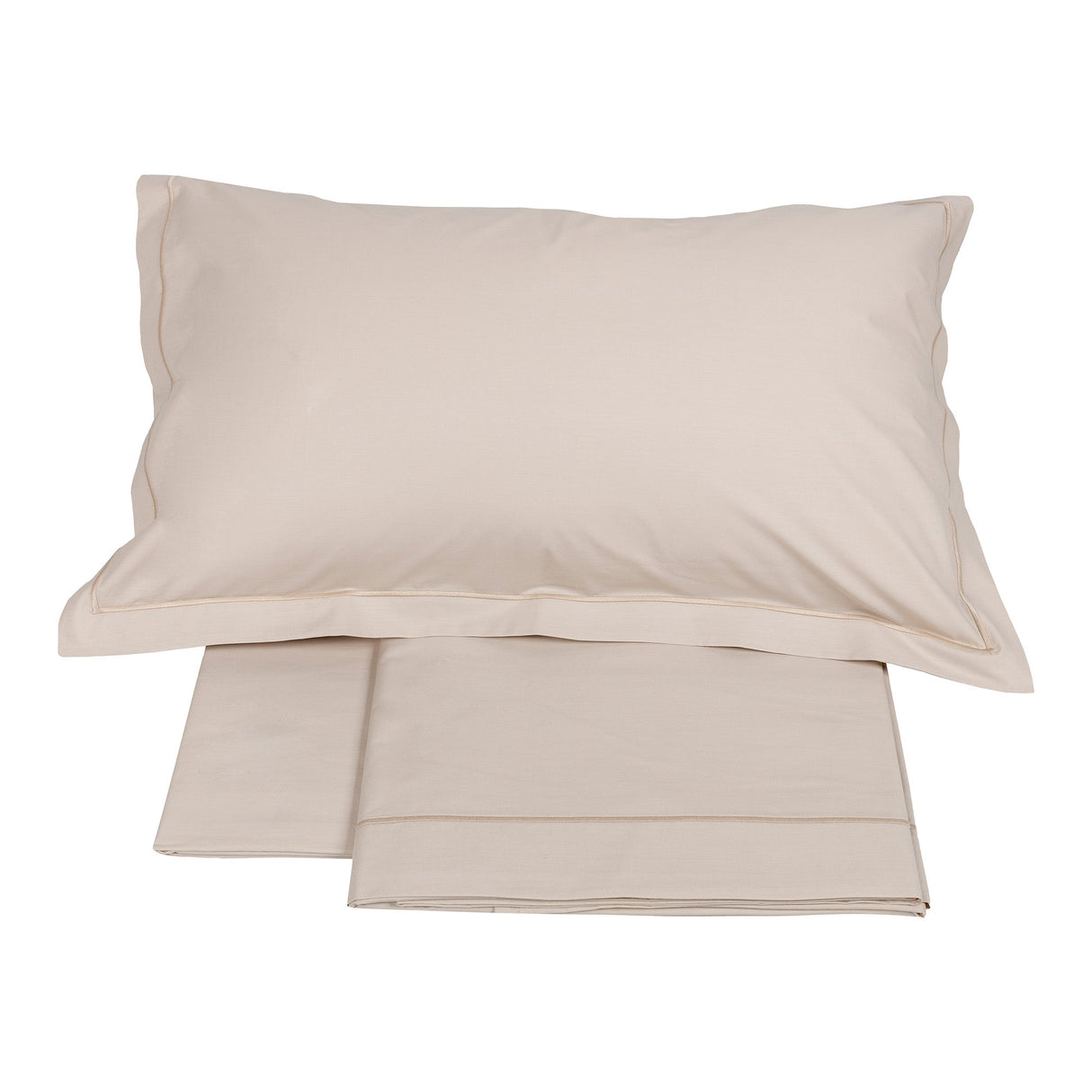 Completo Lenzuola in Percalle di Cotone con Cordonetto Ricamato - Tortona Lenzuola Fazzini Atelier Matrimoniale Torrone