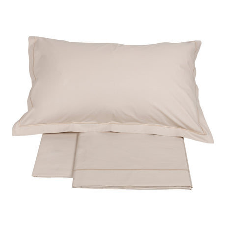 Completo Lenzuola in Percalle di Cotone con Cordonetto Ricamato - Tortona Lenzuola Fazzini Atelier Matrimoniale Torrone