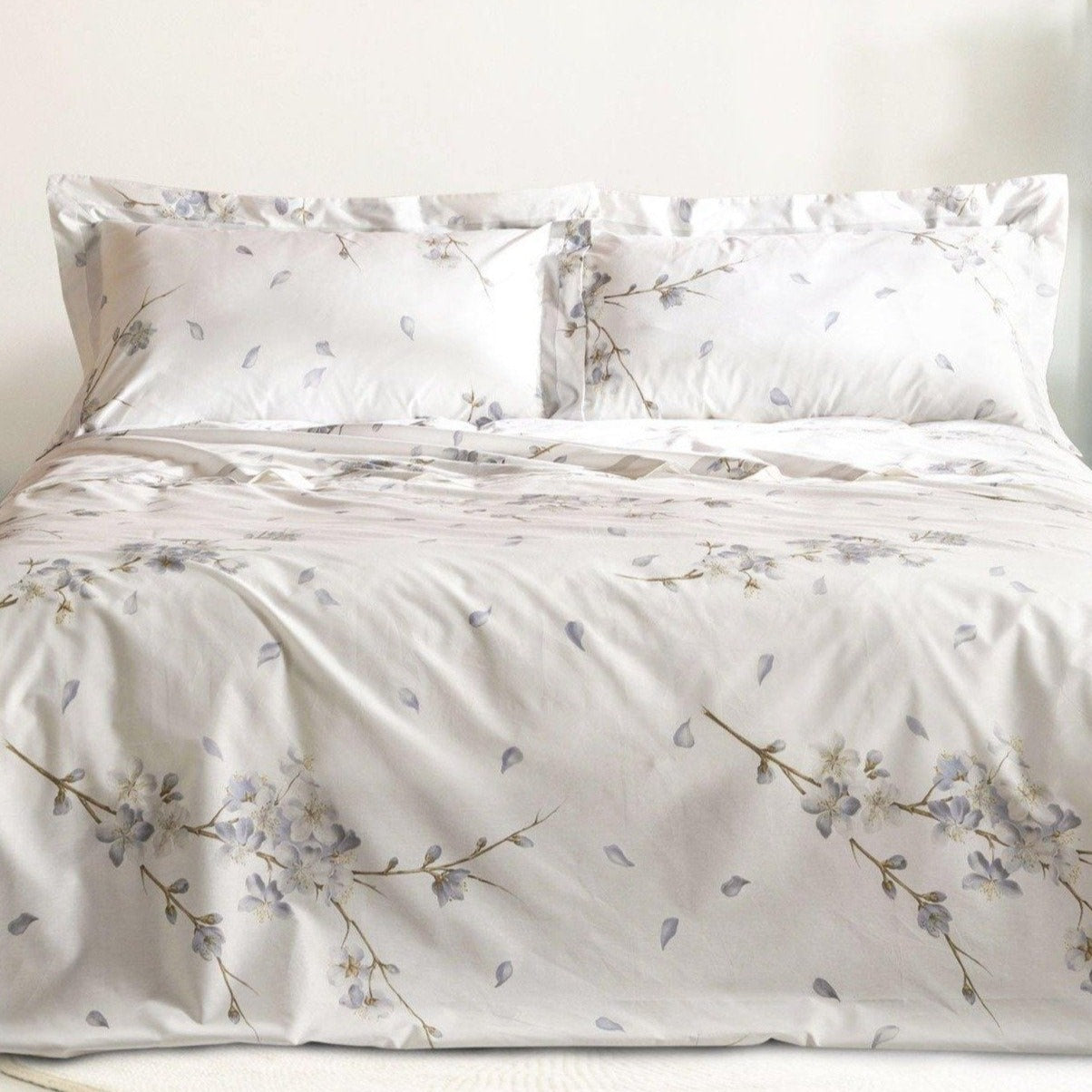 Completo Lenzuola In Percalle di Cotone con fantasia floreale - Ciliegio Lenzuola Lisola