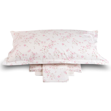 Completo Lenzuola in Percalle di Cotone Fantasia Floreale - Lilibet Lenzuola Blumarine Matrimoniale Rosa
