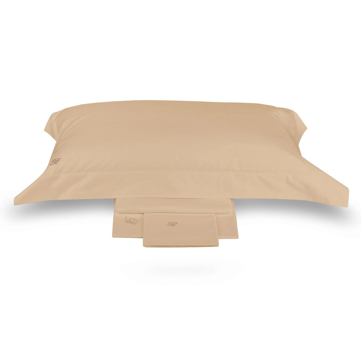 Completo Lenzuola in Percalle di Cotone Tinta Unita Blu Valentina Blumarine Sahara