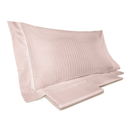 Completo Lenzuola in Raso Rigato di Puro Cotone - Rubino Lenzuola Lisola Singola Incenso