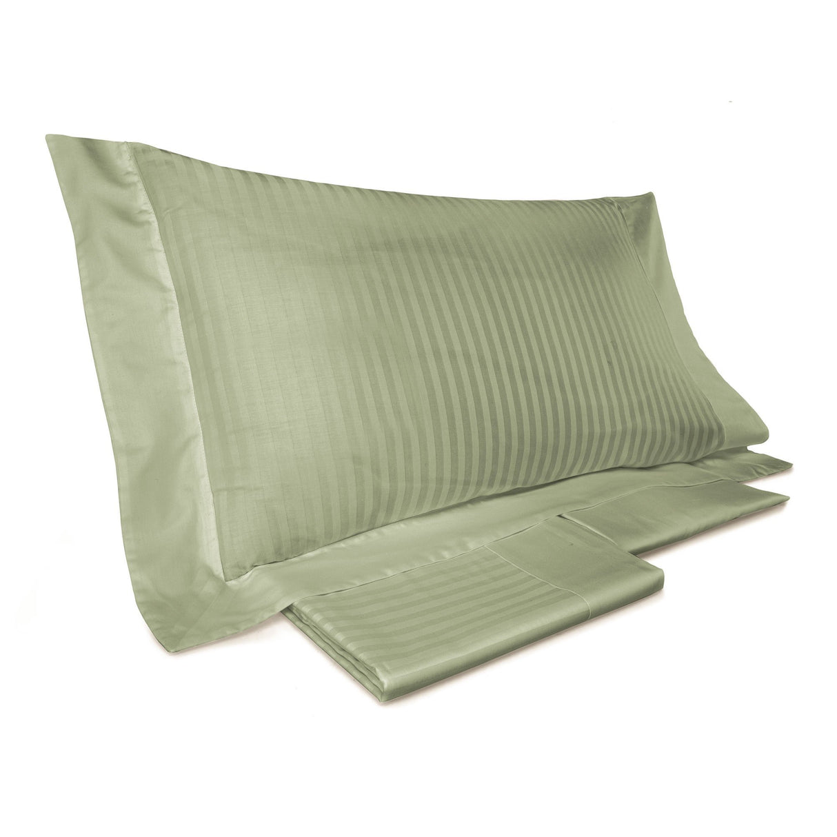 Completo Lenzuola in Raso Rigato di Puro Cotone - Rubino Lenzuola Lisola Singola Ruppia