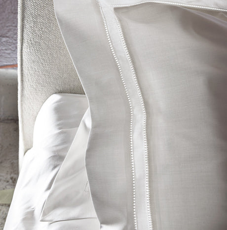 Completo Lenzuola in Raso Di Cotone con Orlo a Giorno - Cenacolo Lenzuola Fazzini Atelier