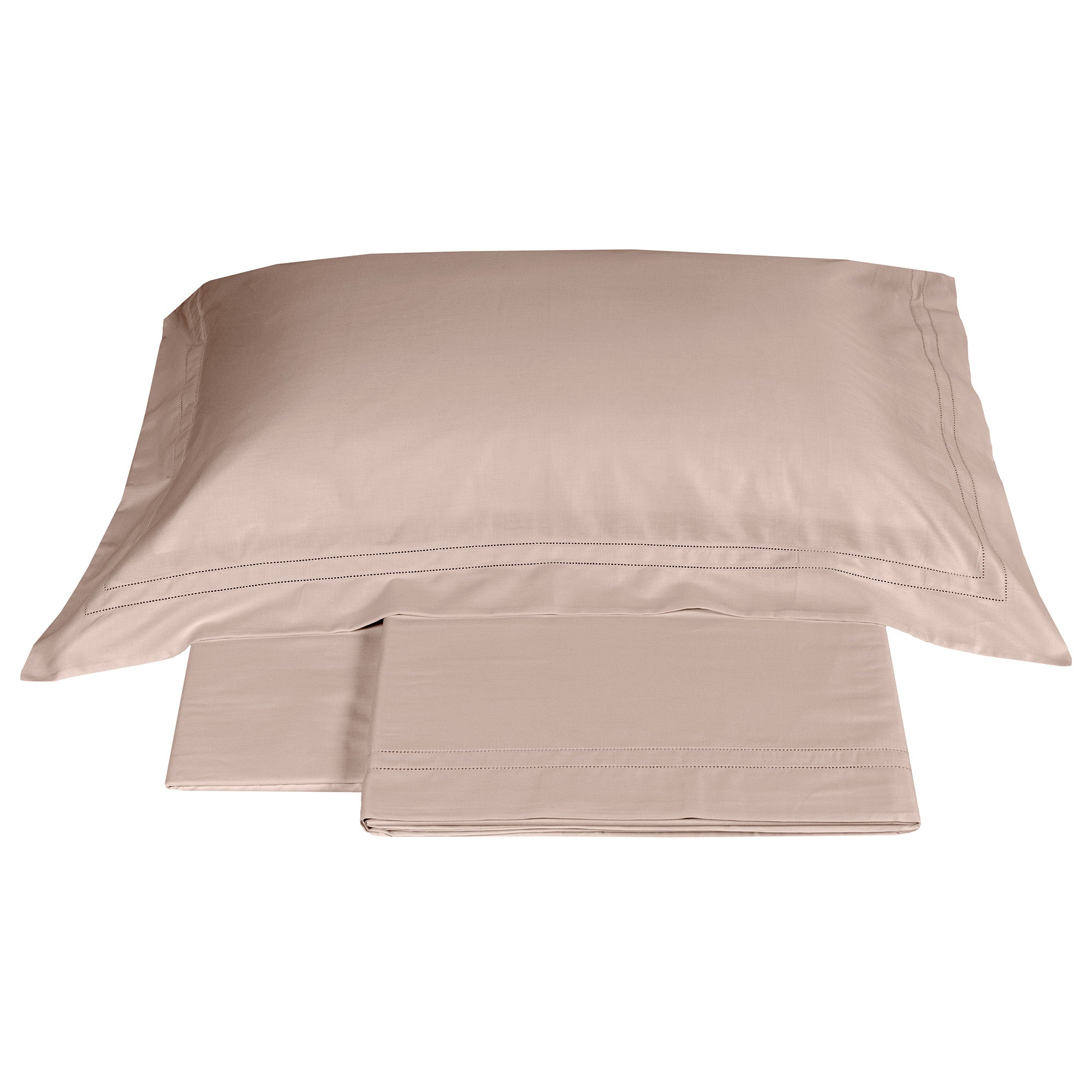 Completo Lenzuola in Raso Di Cotone con Orlo a Giorno - Cenacolo Lenzuola Fazzini Atelier Matrimoniale Rosa