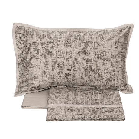 Completo Lenzuola in Raso Di Cotone Stampato - Pirellone Lenzuola Fazzini Atelier Matrimoniale Torrone