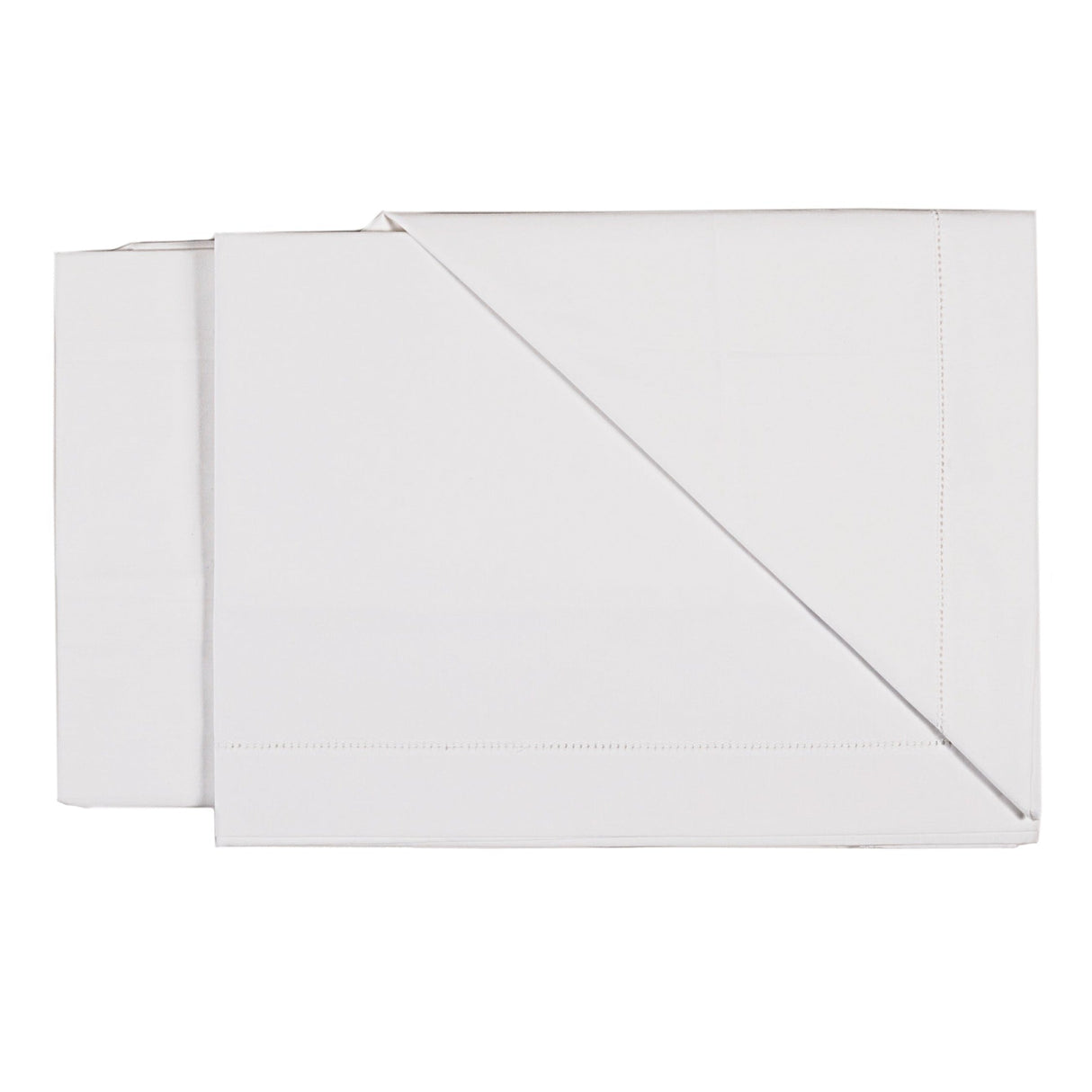 Completo Lenzuoline in Percalle di Cotone Orlo a Giorno - Lalla Completo Lenzuolino Lisola Baby Culla Bianco