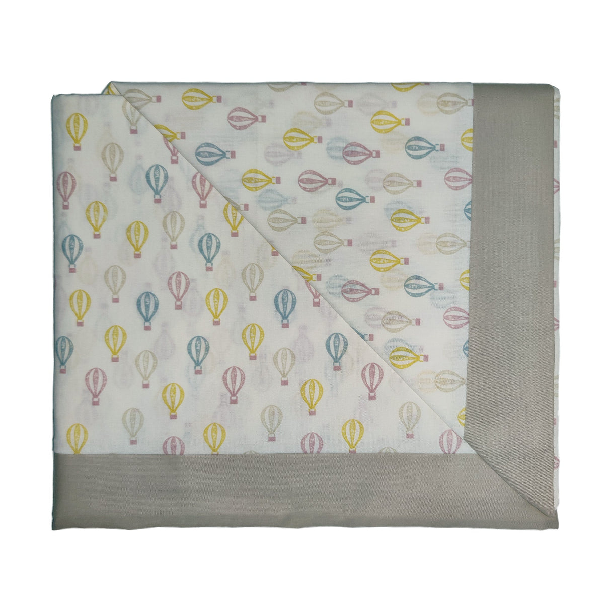 Completo Lenzuoline in Puro Cotone - Balloon Completo Lenzuolino Lisola Baby Culla Grigio