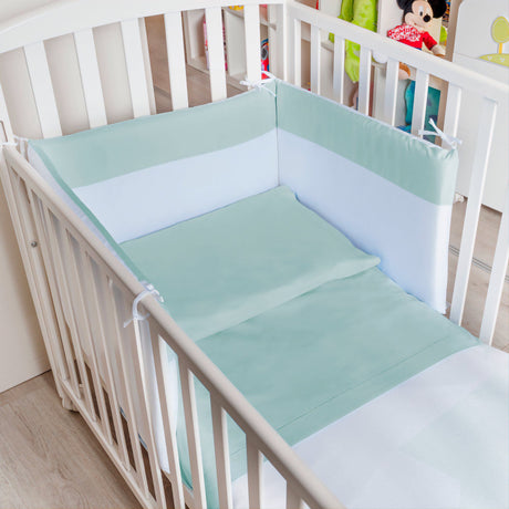 Completo Lenzuolino per Lettino in Puro Cotone con Cordoncino - Pix Completo Lenzuolino Lisola Baby