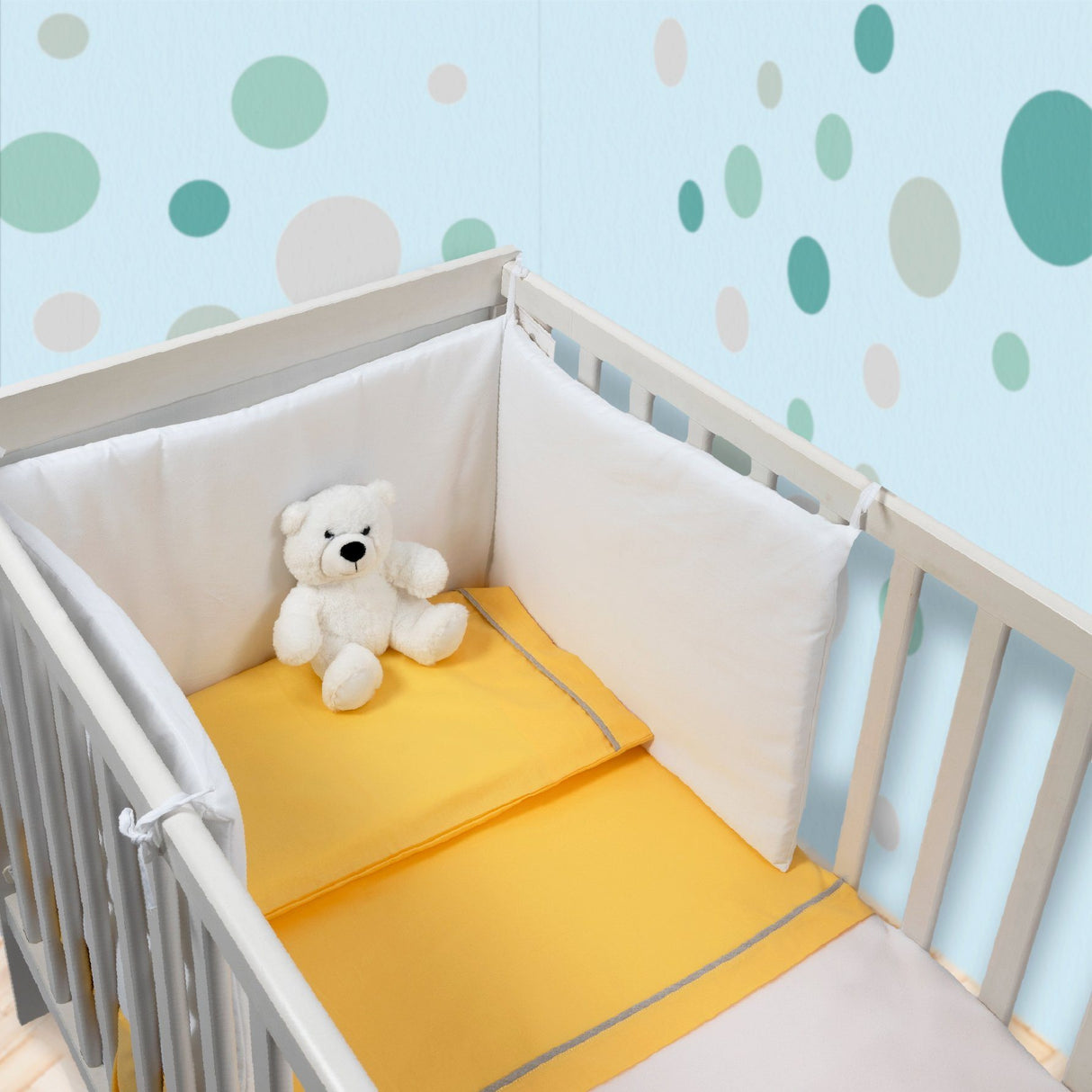 Completo Lenzuoline in Puro Cotone Ricamato - Arcobaleno Completo Lenzuolino Lisola Baby