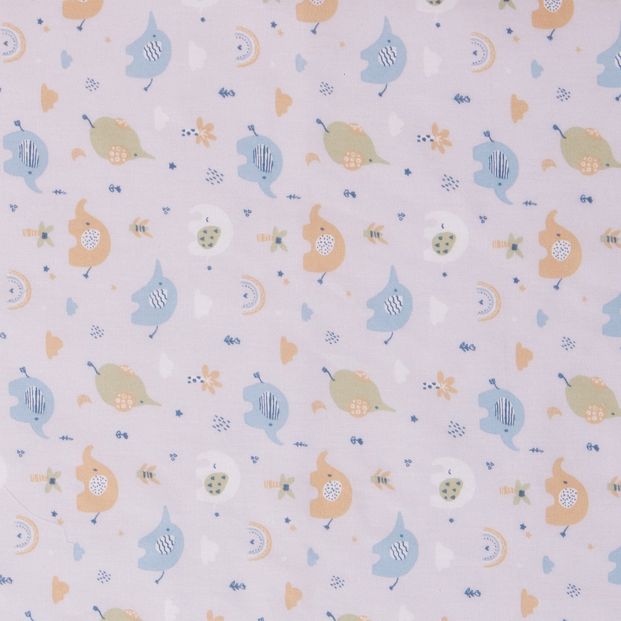 Completo Lenzuoline in Puro Cotone con Fantasia - Elefantino Completo Lenzuolino Lisola Baby