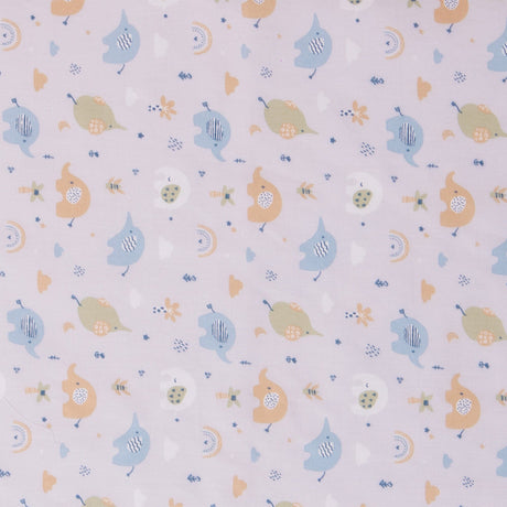 Completo Lenzuoline in Puro Cotone con Fantasia - Elefantino Completo Lenzuolino Lisola Baby