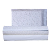 Completo Lenzuoline in Puro Cotone con Fantasia - Stellina Completo Lenzuolino Lisola Baby Lettino Cielo