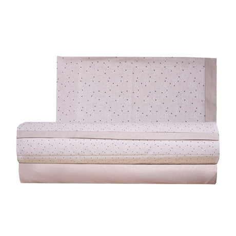 Completo Lenzuoline in Puro Cotone con Fantasia - Stellina Completo Lenzuolino Lisola Baby Lettino Tortora
