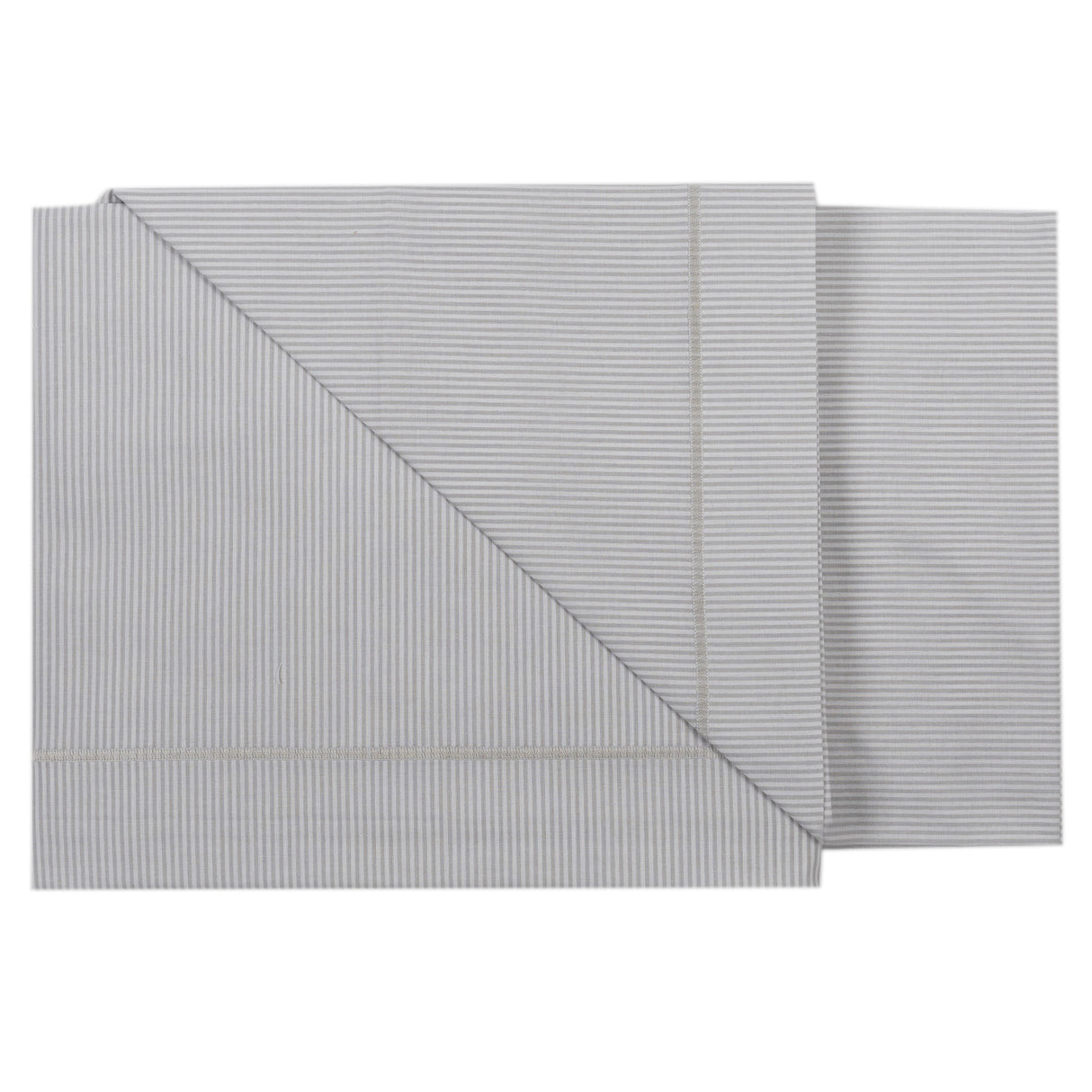 Completo Lenzuolino per Culla in Puro Cotone rigato - Sona Completo Lenzuolino Lisola Baby Grigio