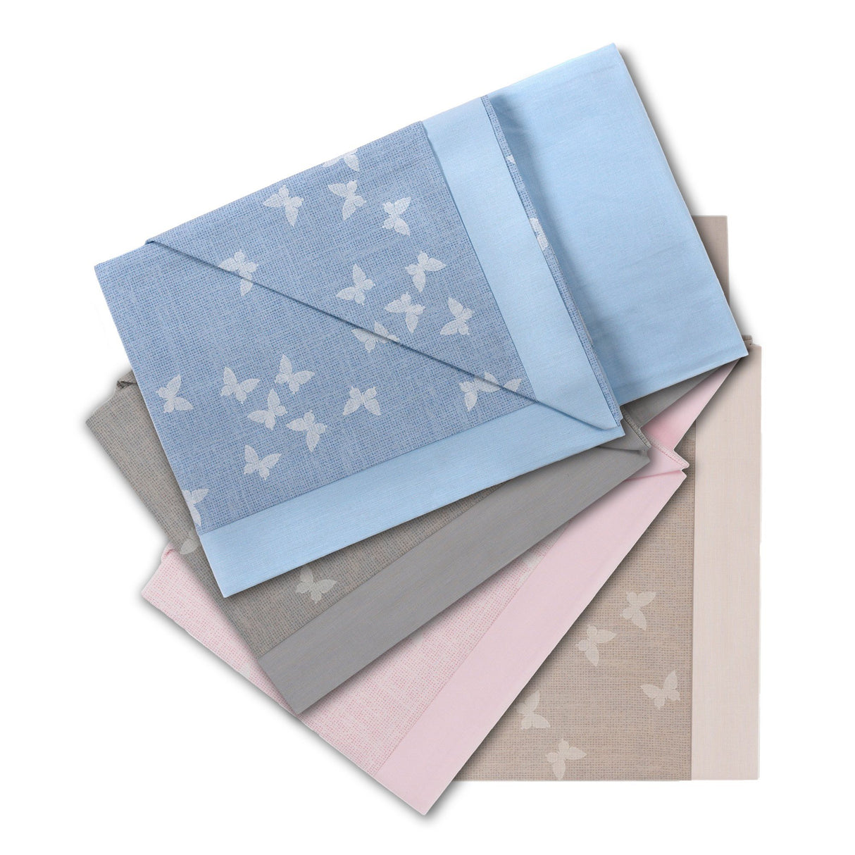 Completo Lenzuolino per Culla in Puro Cotone Ricamato - Butterfly Completo Lenzuolino Lisola Baby