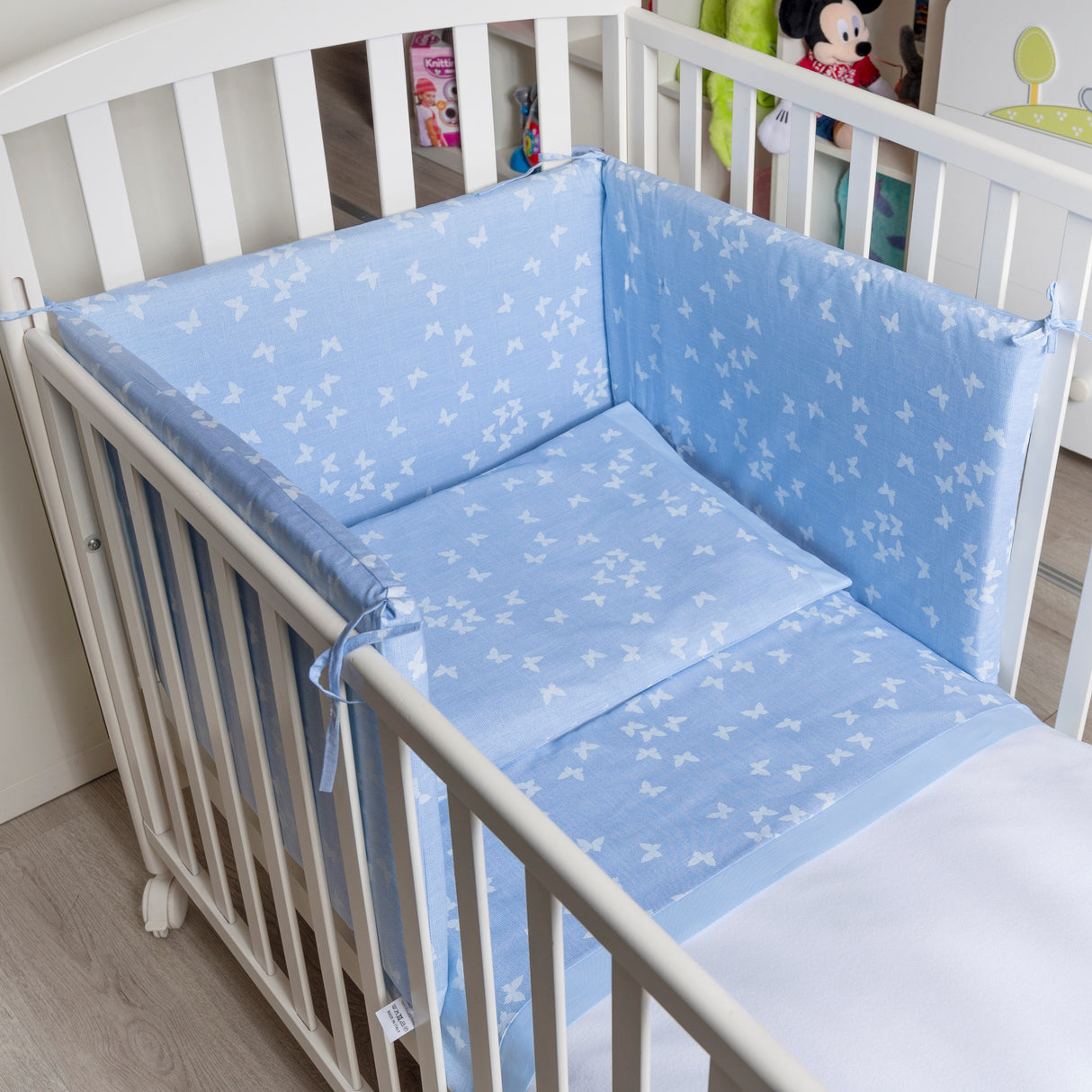 Completo Lenzuolino per Culla in Puro Cotone Stampato - Butterfly Completo Lenzuolino Lisola Baby